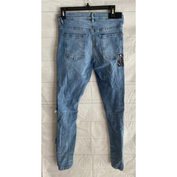 Supply & Demand Jeans Men’s 30Rx32 Tapered Distressed Patchwork Y2K Denim # - Picture 2 of 9
